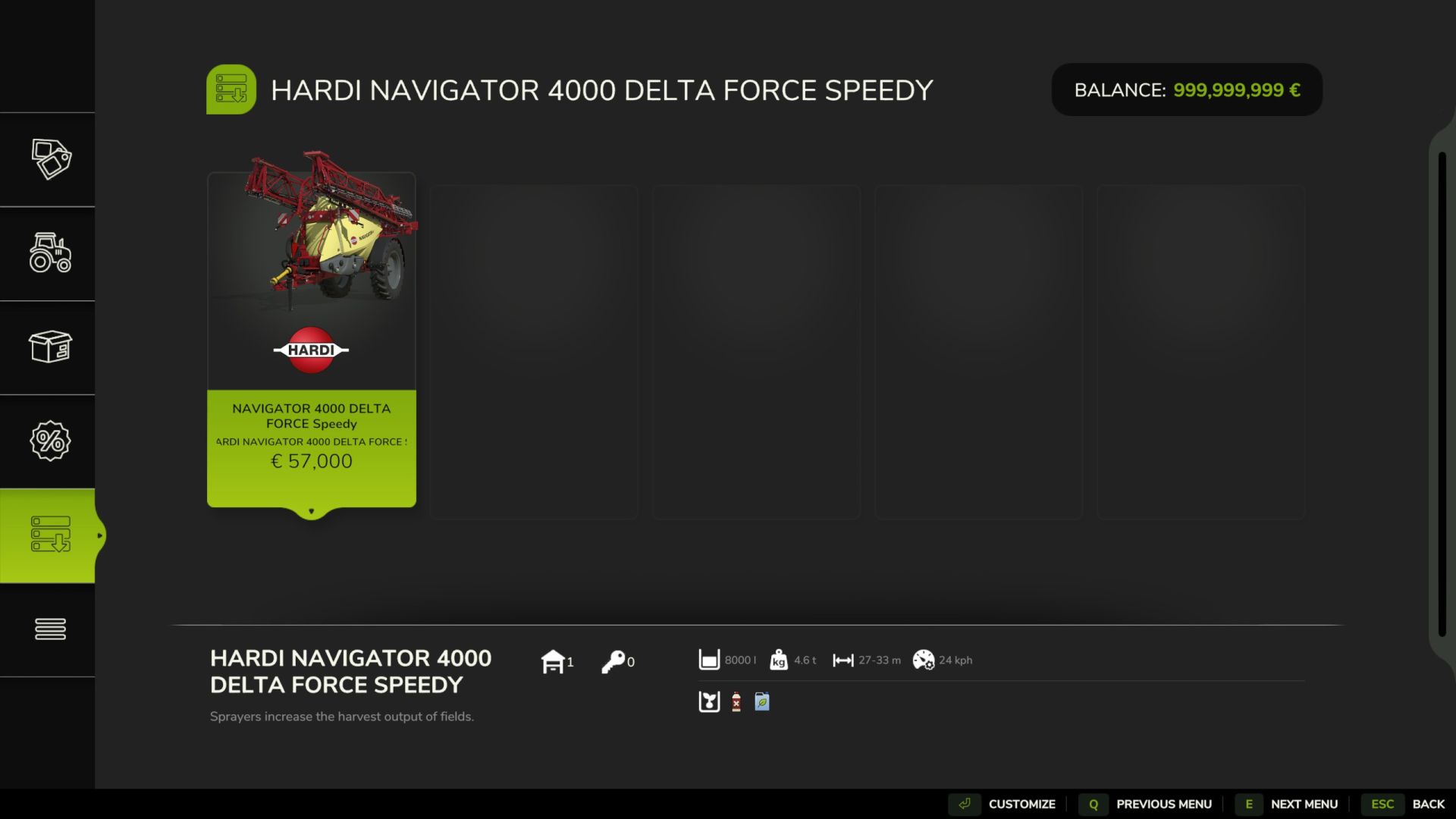 Hardi Navigator 4000 Delta Force Speedy