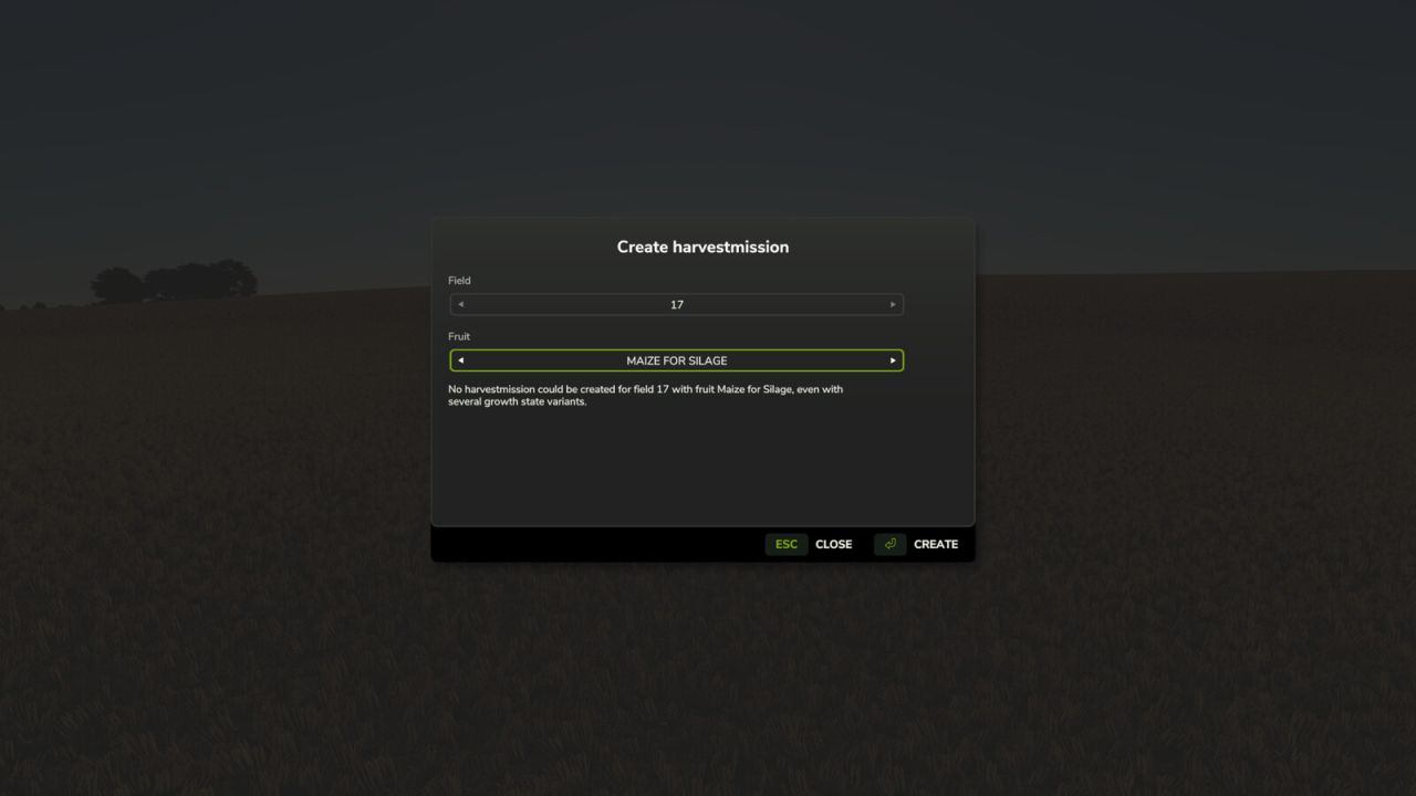Harvestmission Creator