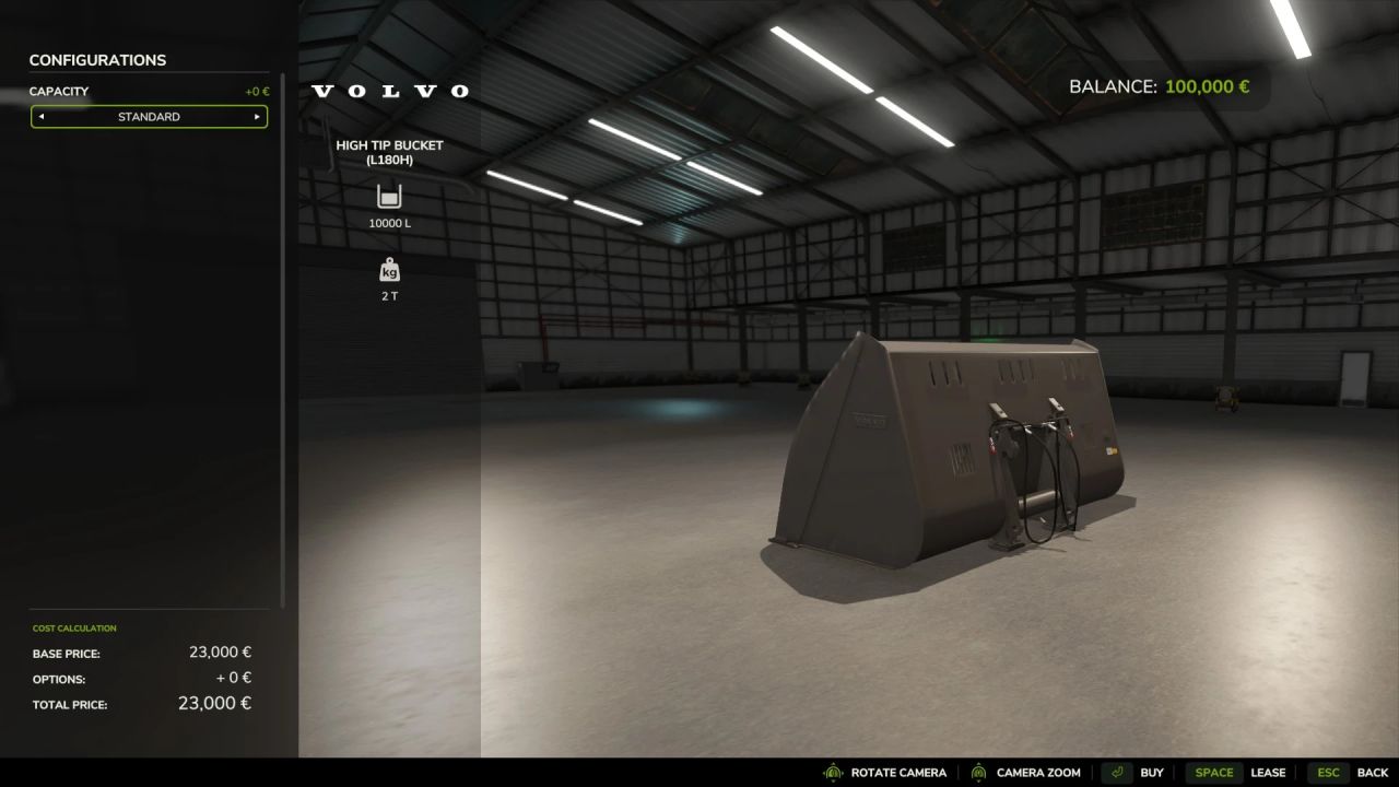 High capacity bucket (Wheel loader)