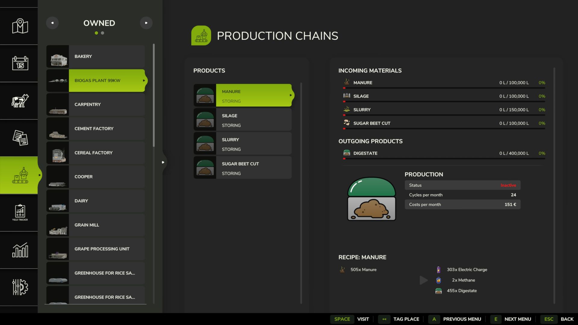 Highly efficient biogas plant with 99kW output