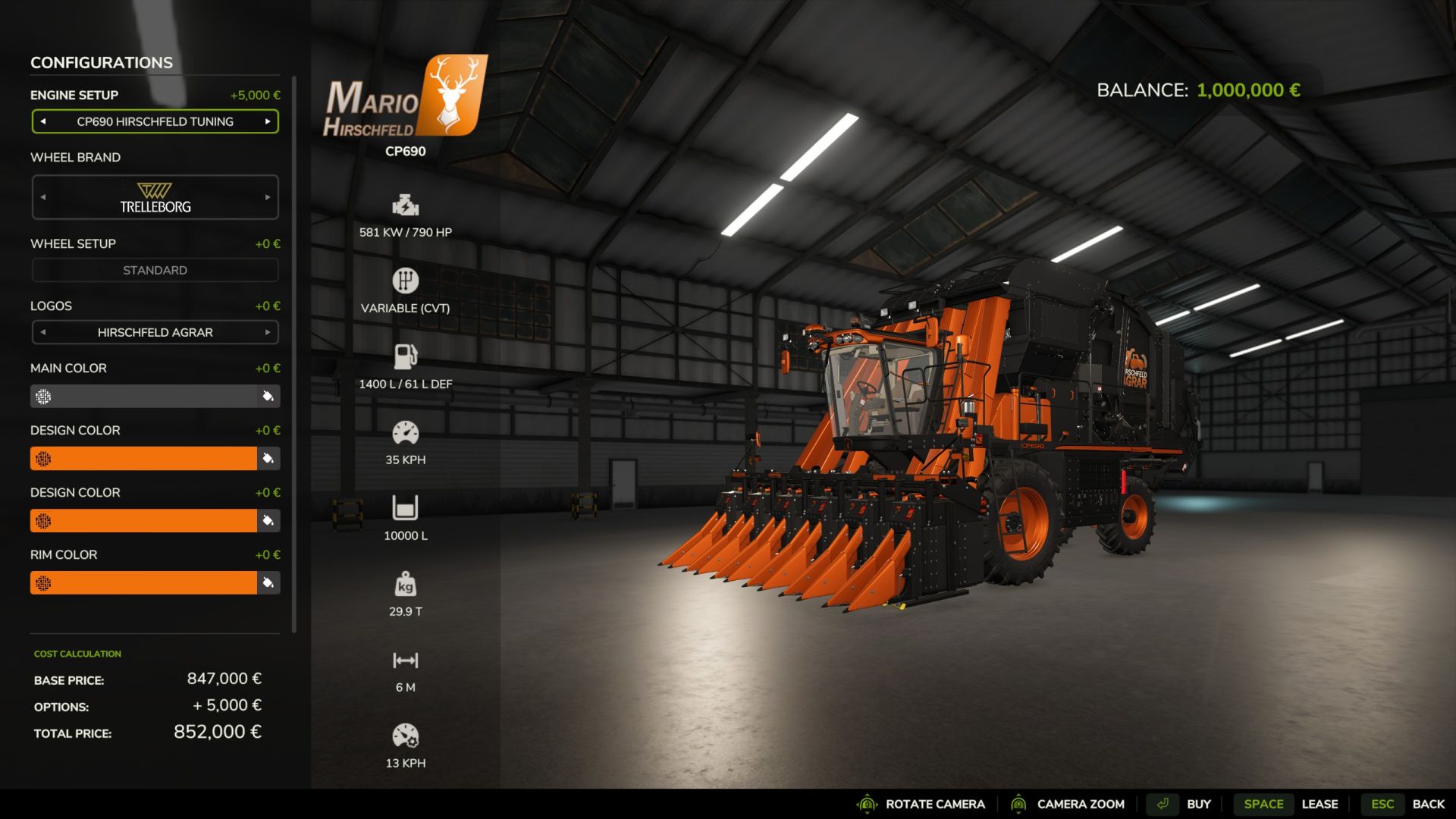 Hirschfeld John Deere CP690