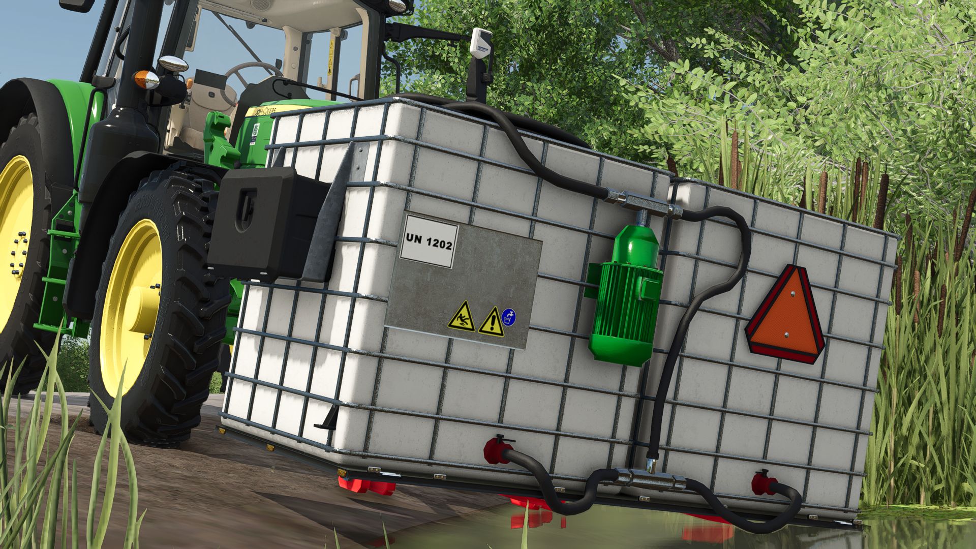 Tanque delantero de IBC casero