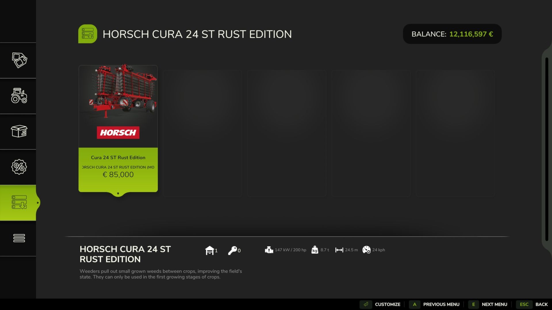 Horsch Cura 24 ST Rust Edition