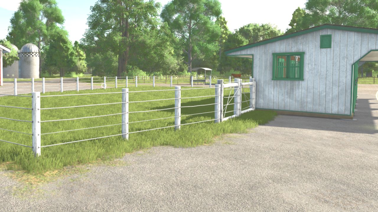 Establo para caballos con puertas que funcionan