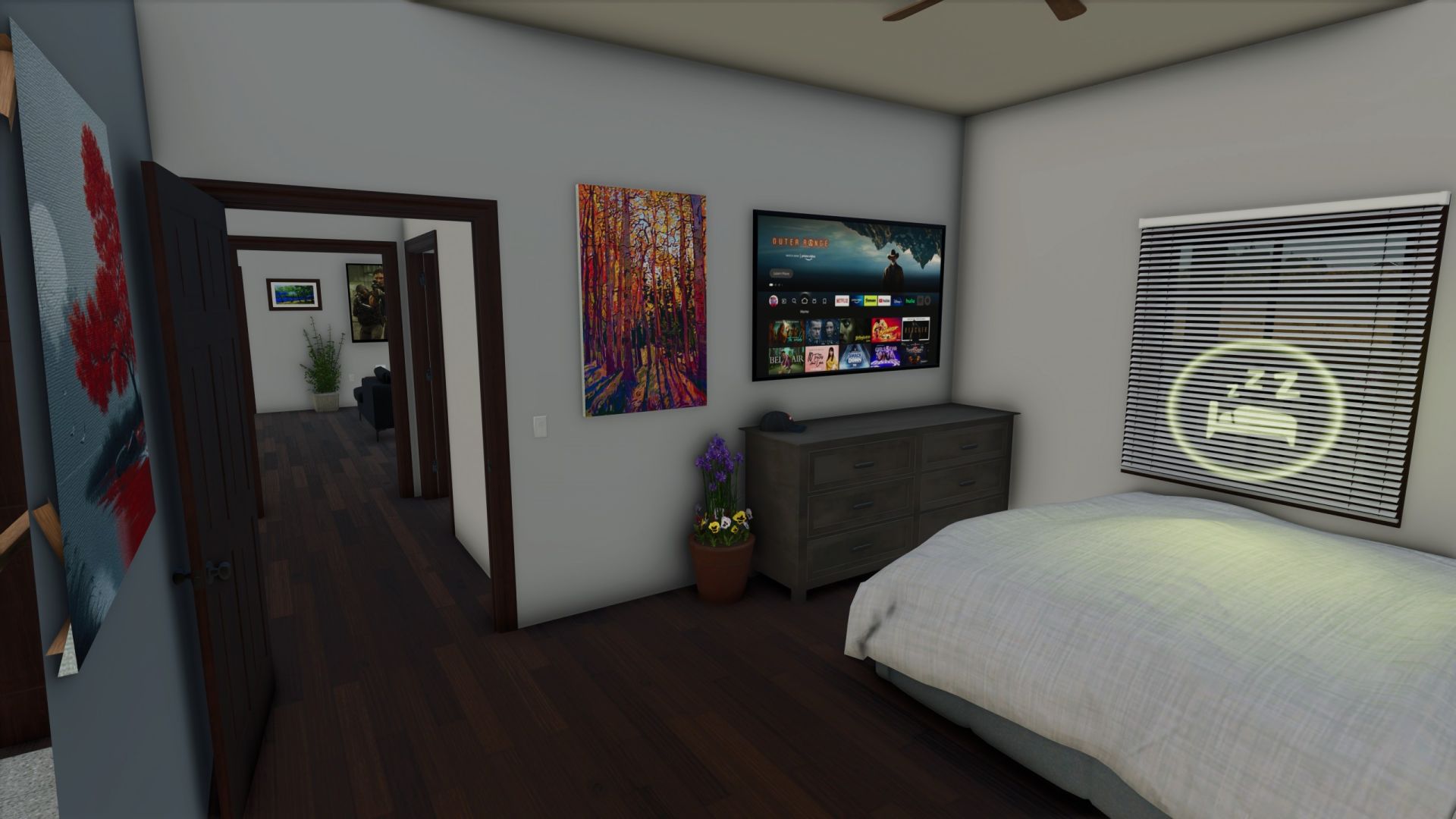 Dom 3 sypialnie, 2 łazienki, styl 2