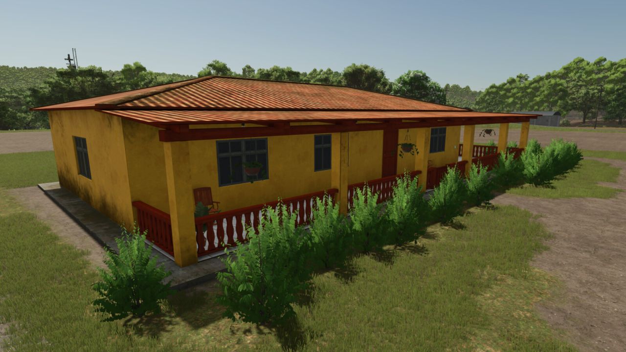 Casa con techo con goteras