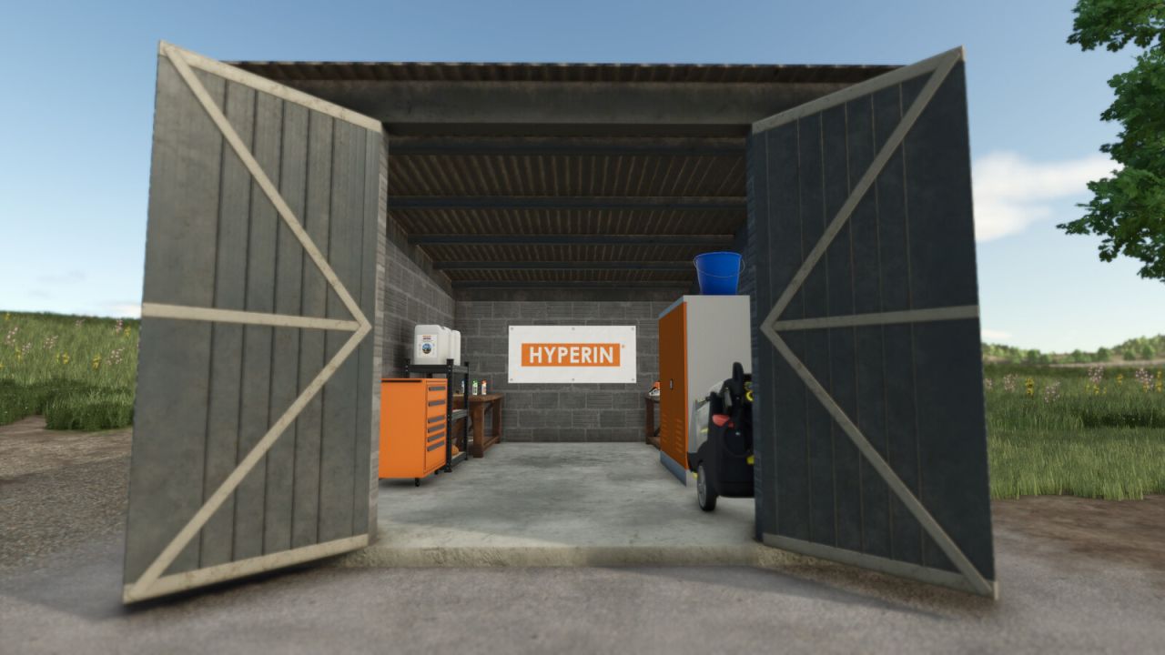 Навес для инструментов HYPERIN с мойкой высокого давления