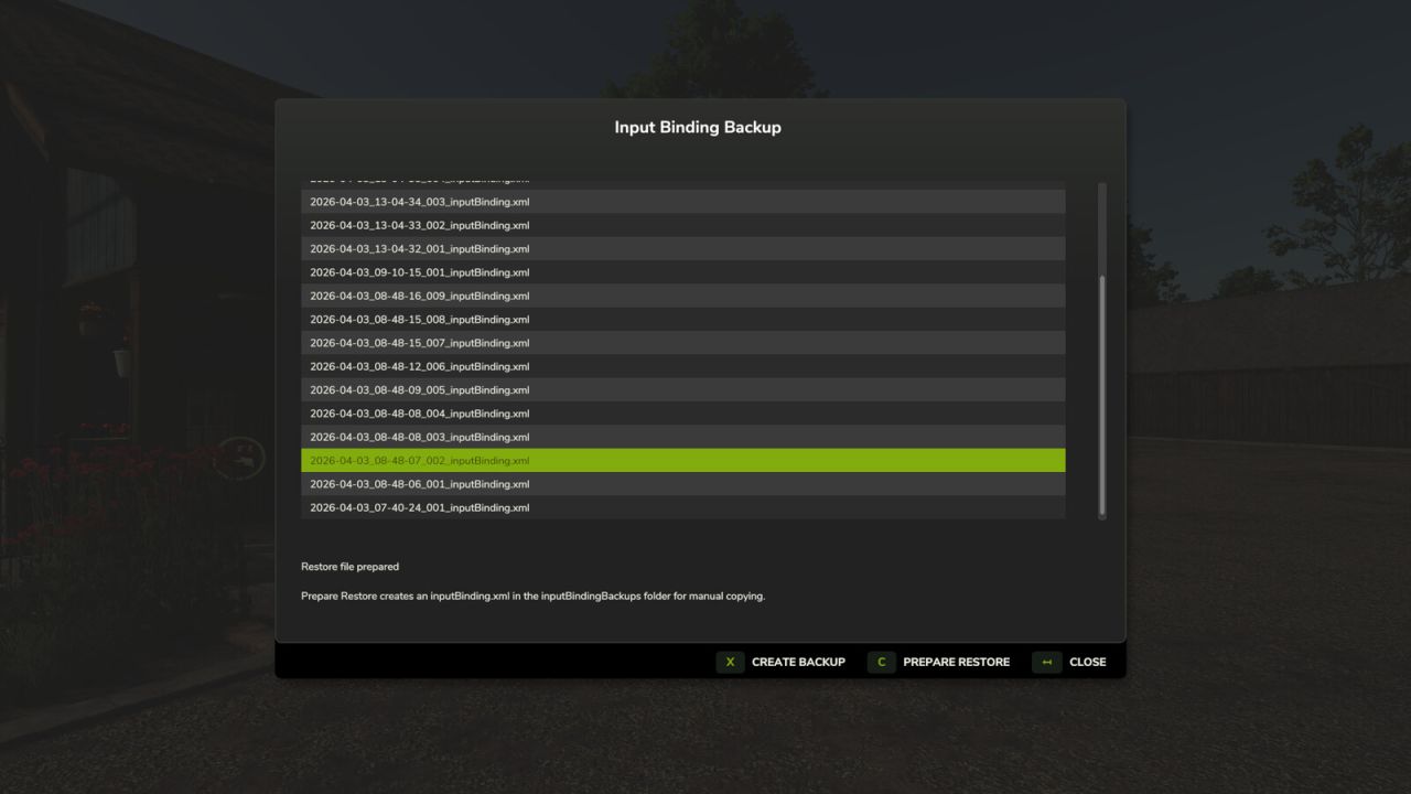 Backup de ligação de entrada
