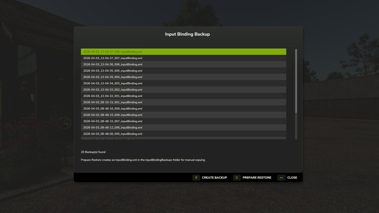 Backup de ligação de entrada