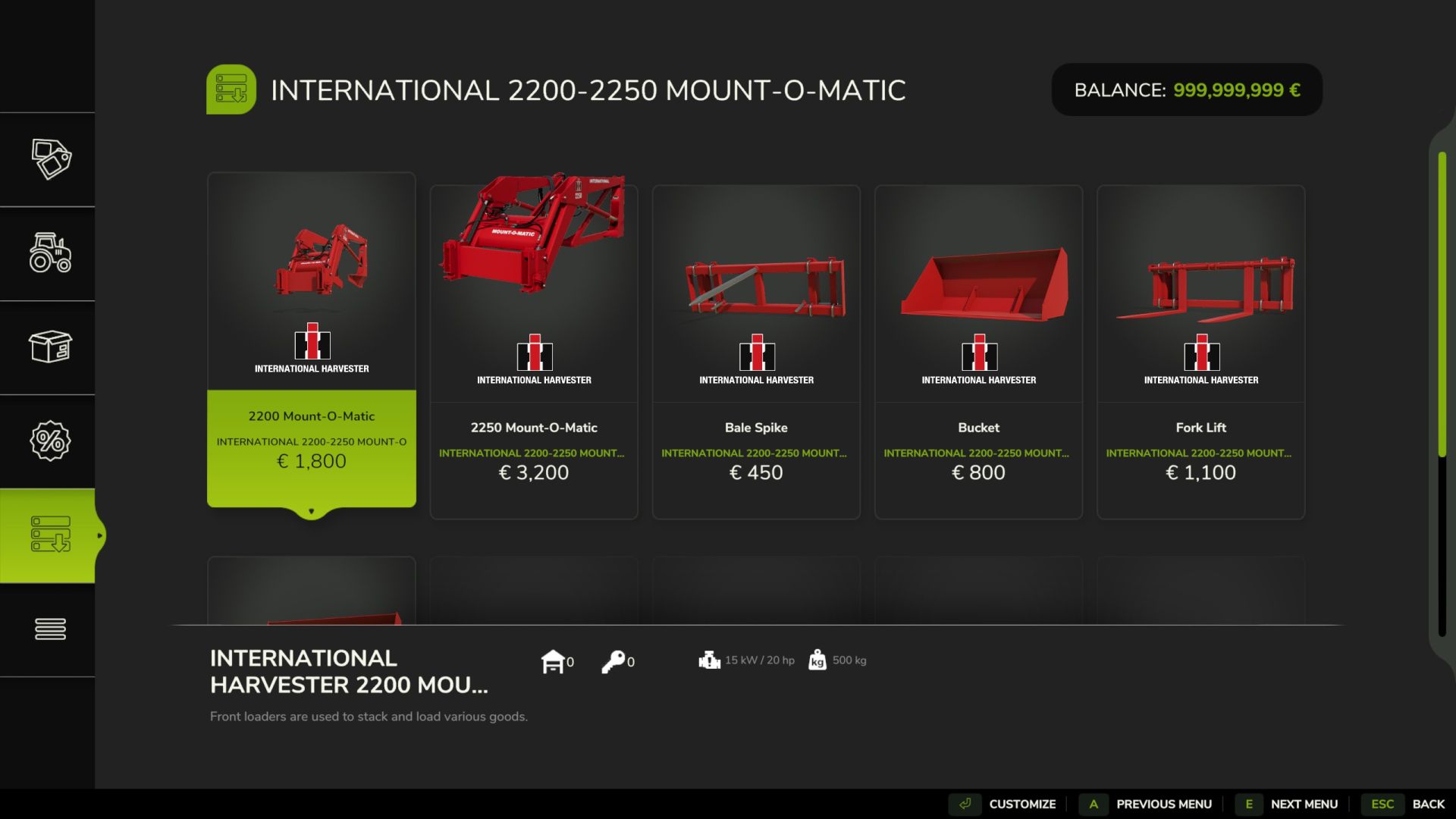 International 2000 Loaders