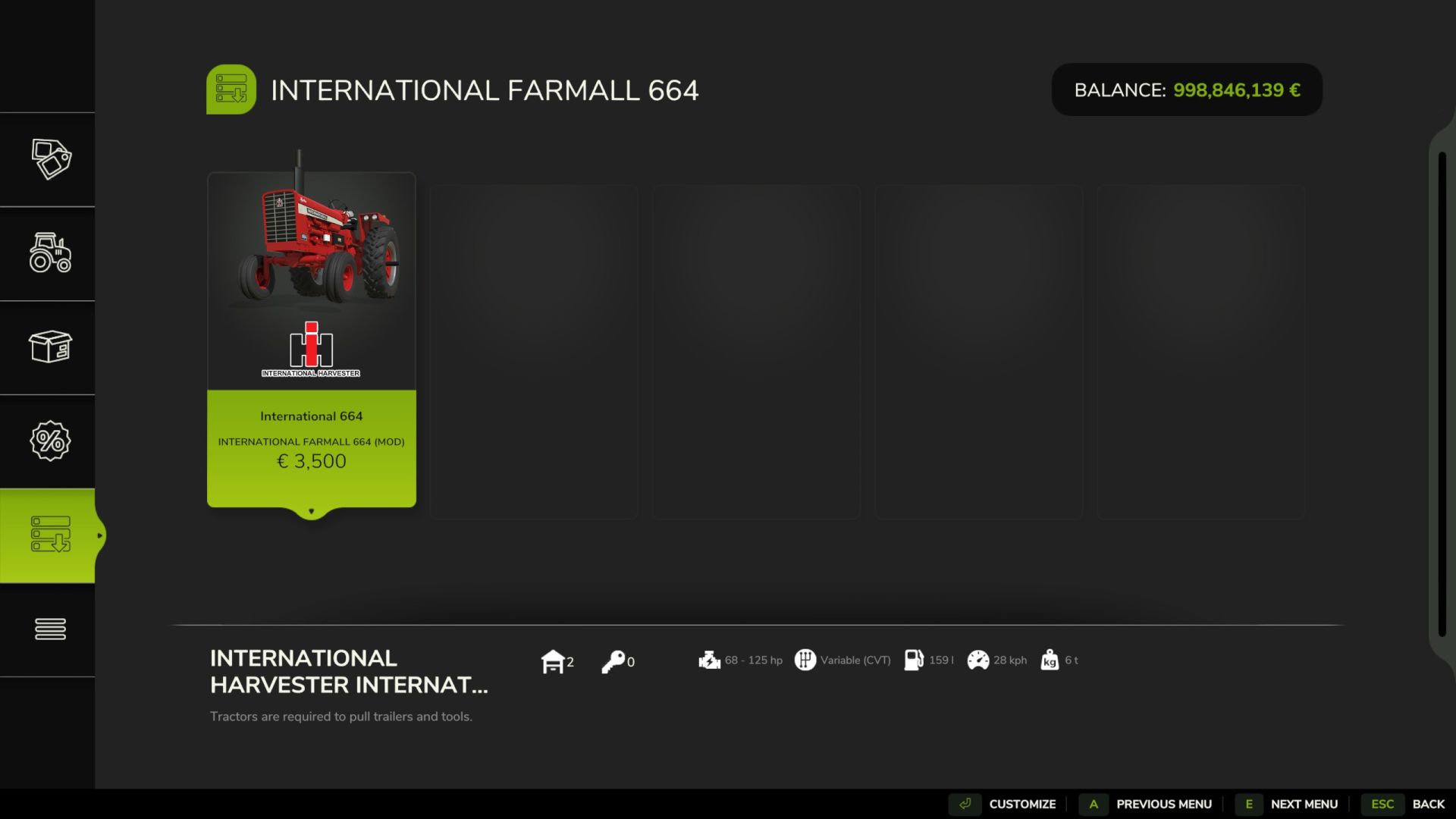 International Harvester 664