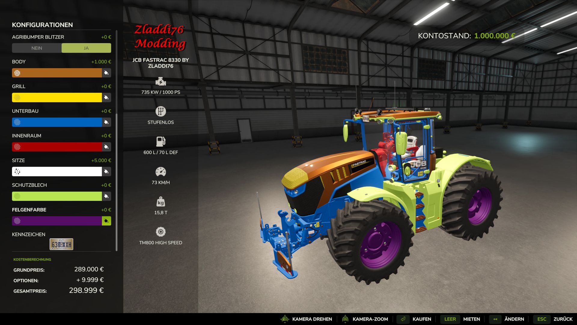 JCB Fastrac 8330 Edit