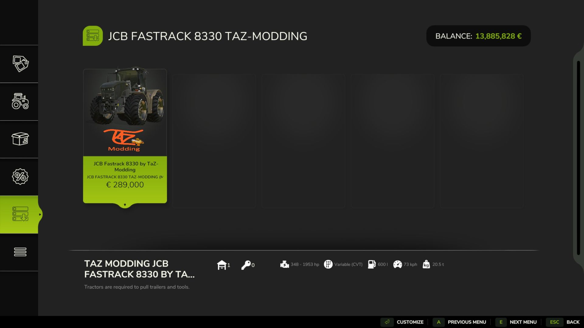 JCB Fastrack 8330