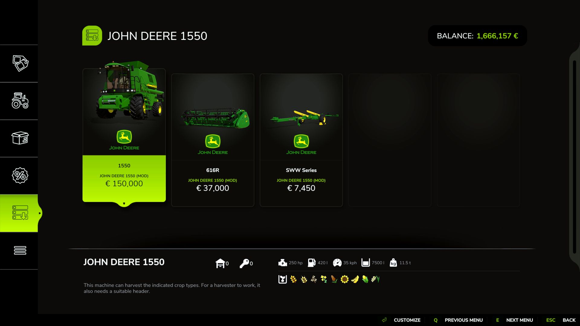 John Deere 1550 EU