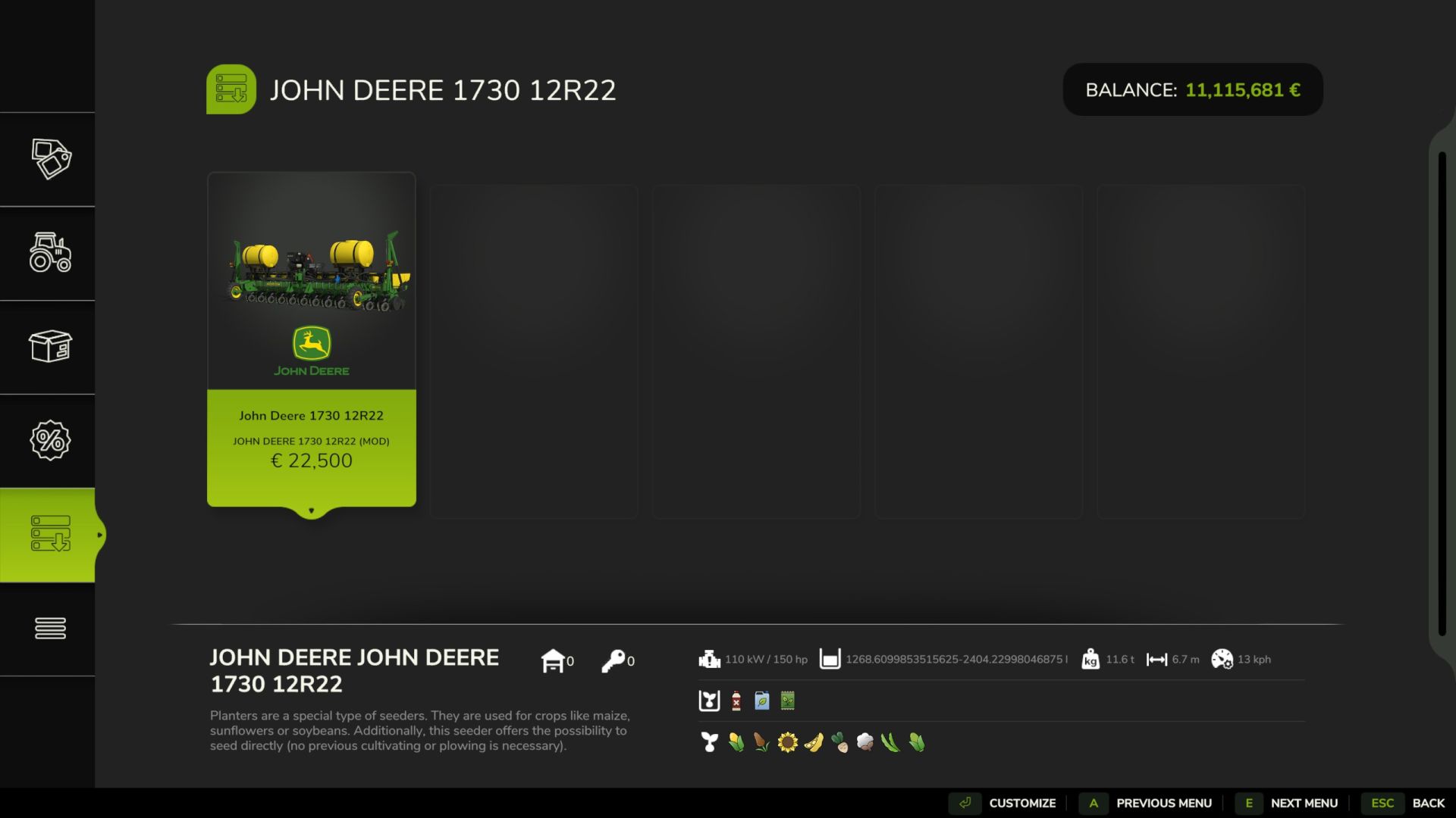 John Deere 1730