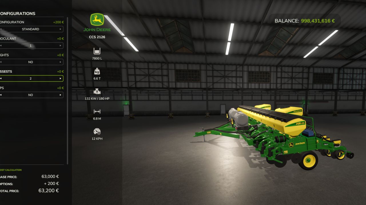 John Deere 2126 CCS