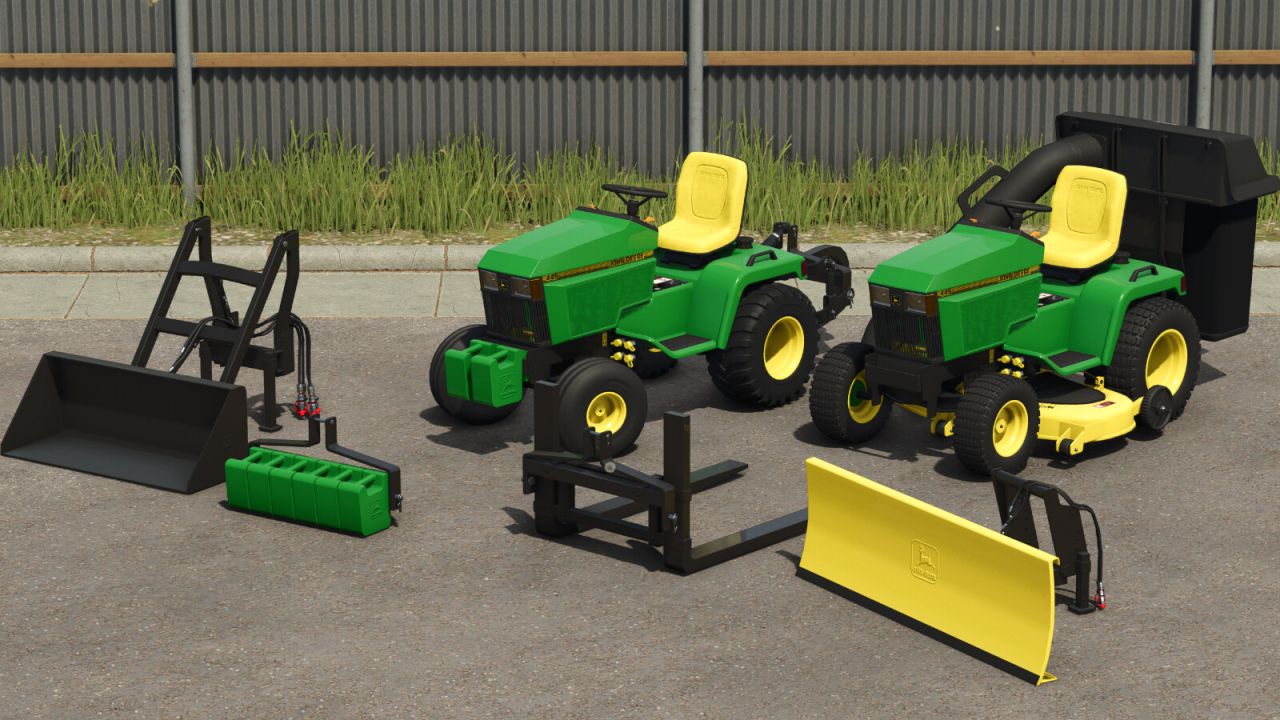 John Deere 445 e utilitários