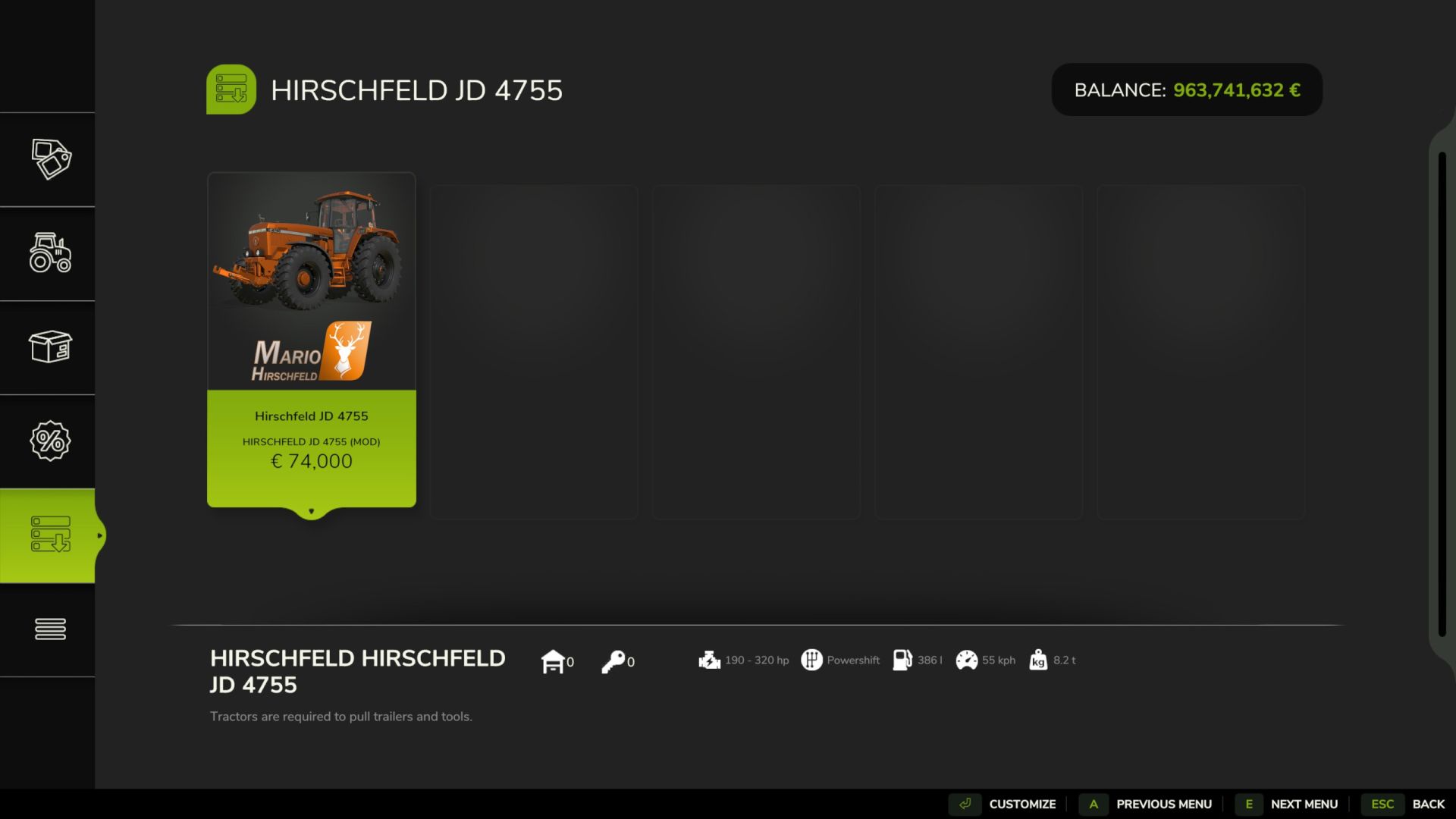 John Deere 4755 – Hirschfeld Edition