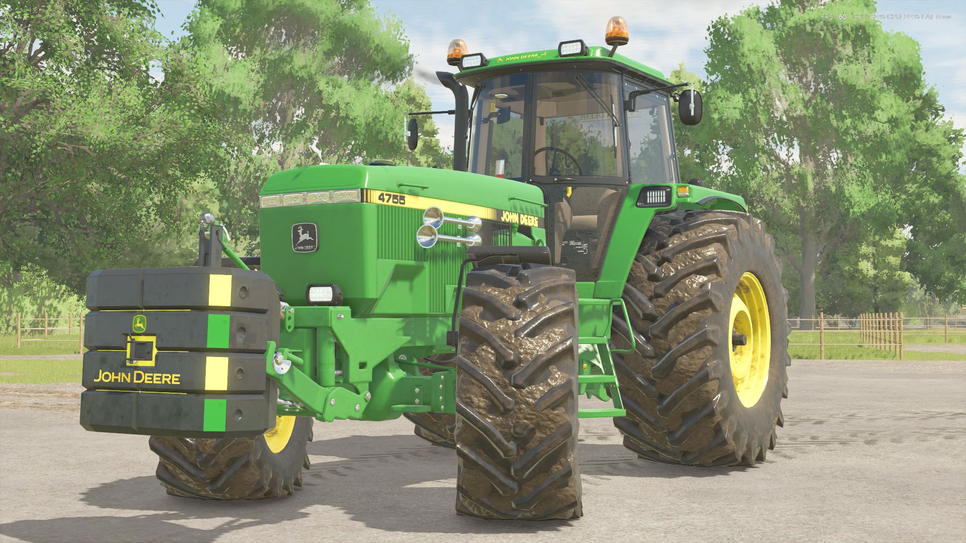 John Deere 4755 Turbo Edit + masa
