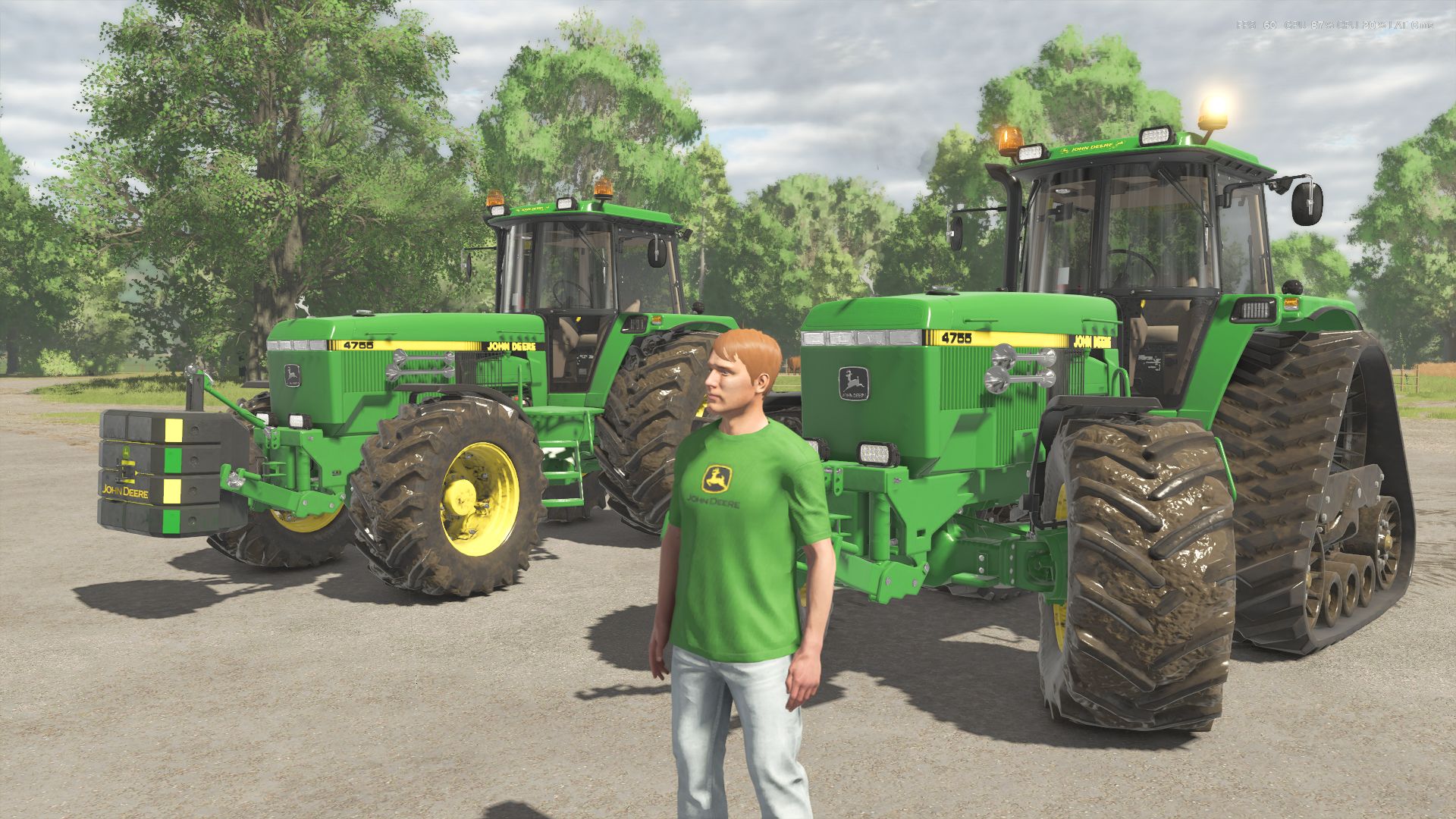 John Deere 4755 Turbo Edit + masa