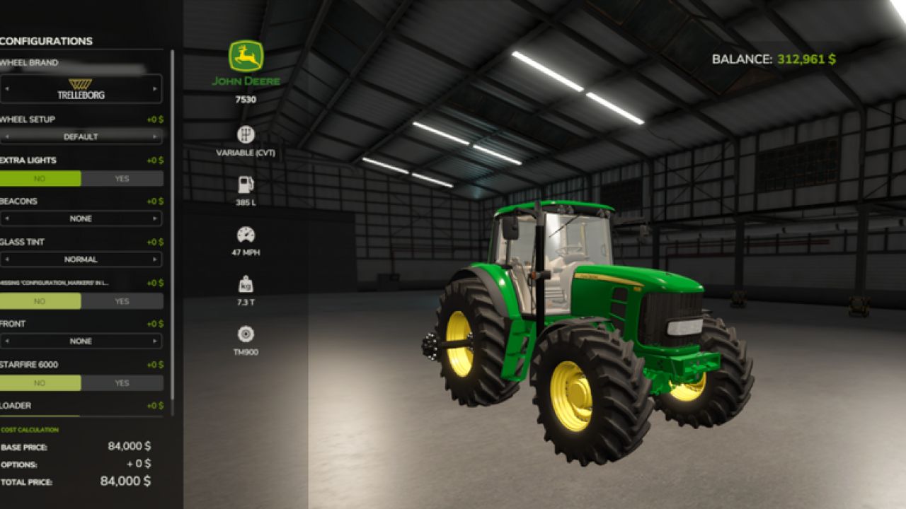 John Deere 7530