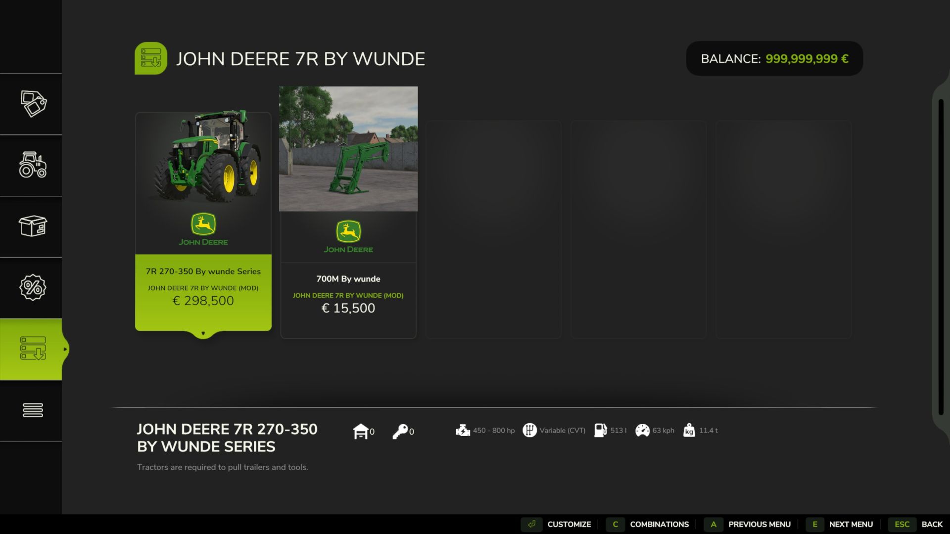 John Deere 7R (Multicolore + caricatore frontale)