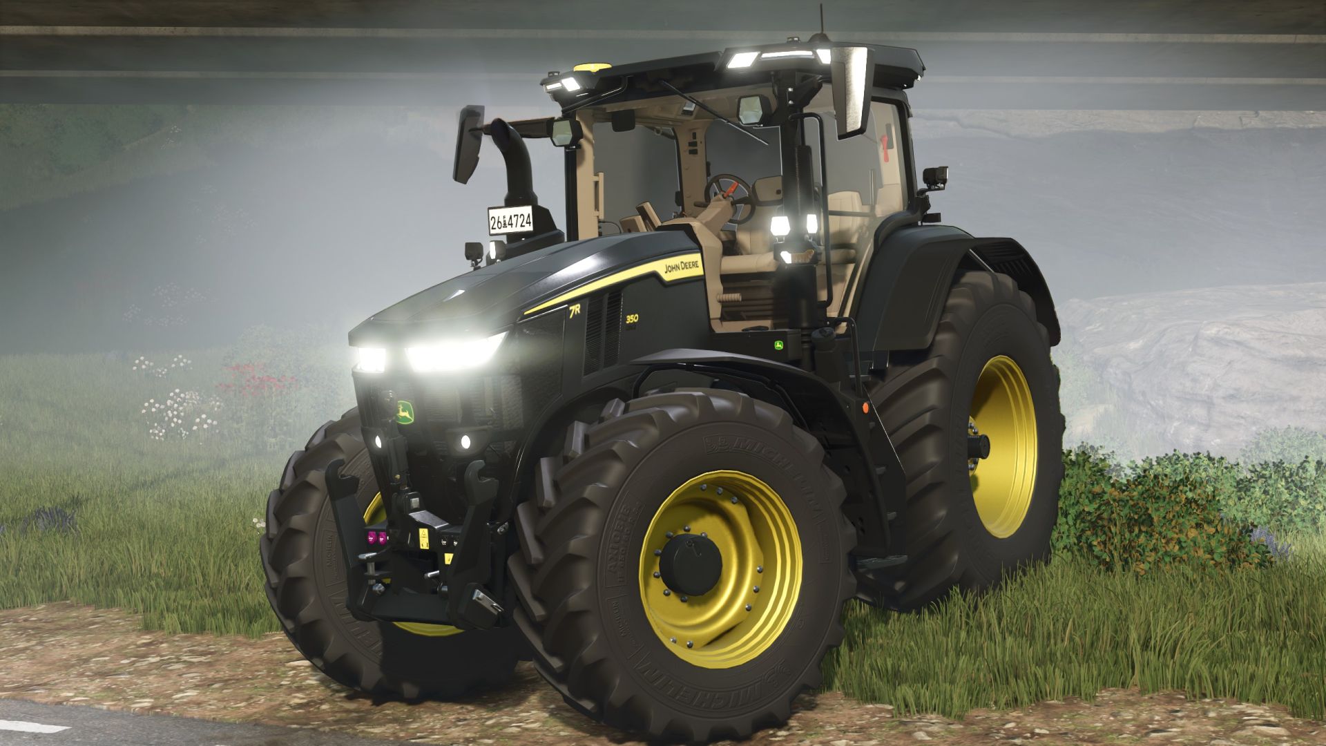 John Deere série 7R noir