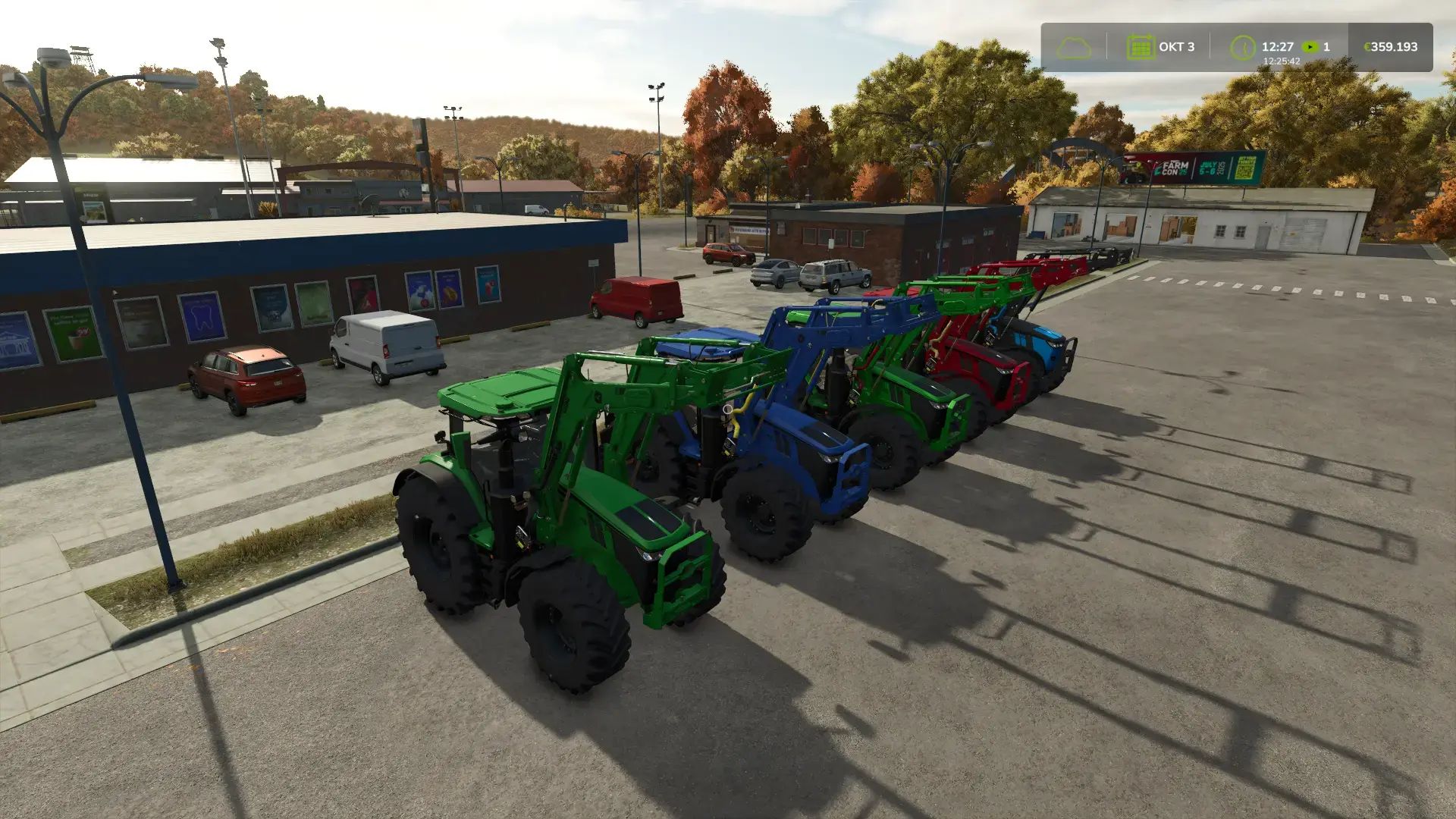 John Deere 7R with front loader