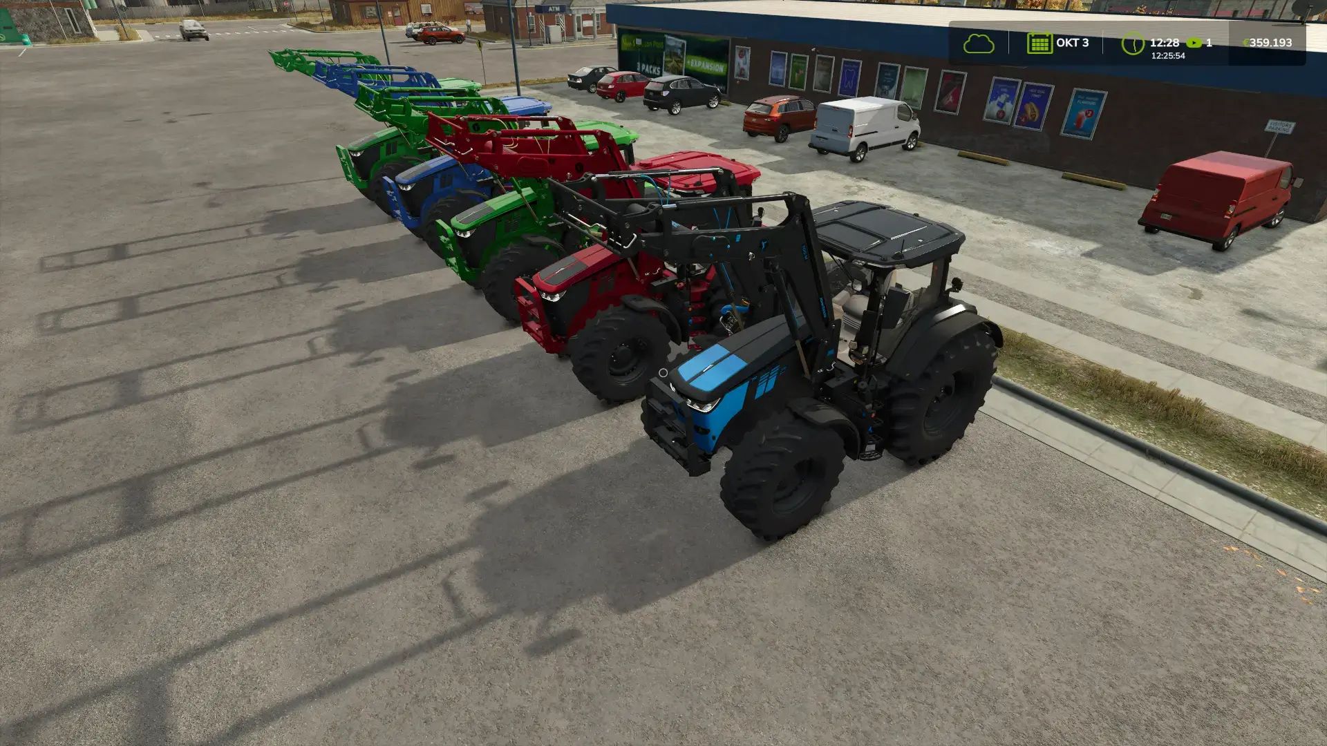 John Deere 7R with front loader