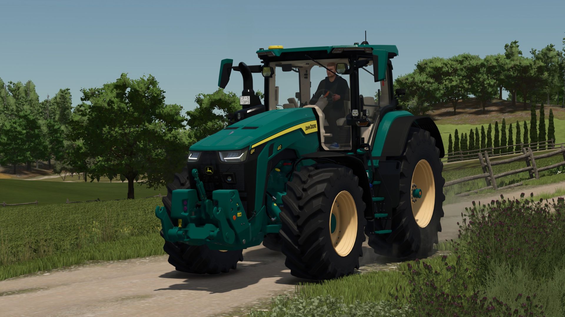 John Deere 8R Alex Blue
