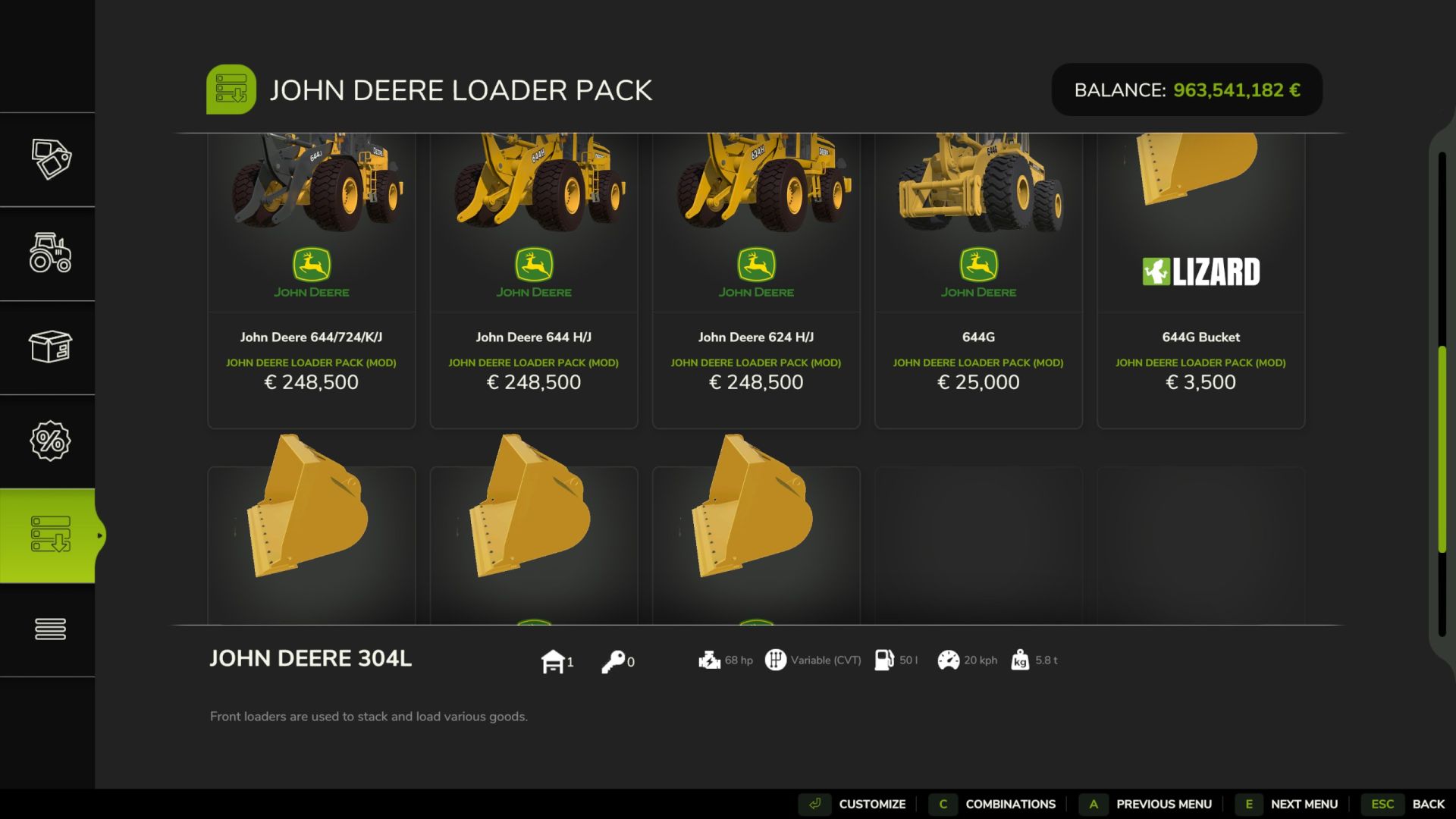 John Deere Loader Pack