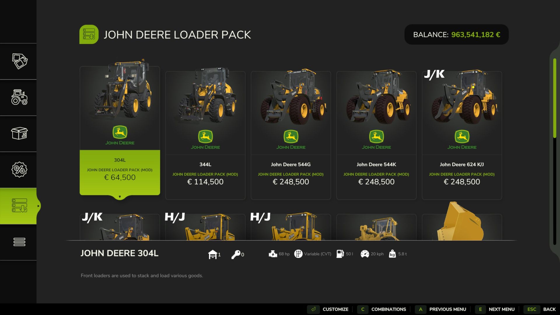 John Deere Loader Pack