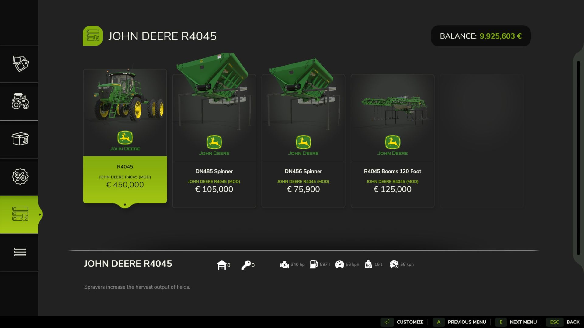 John Deere R4045