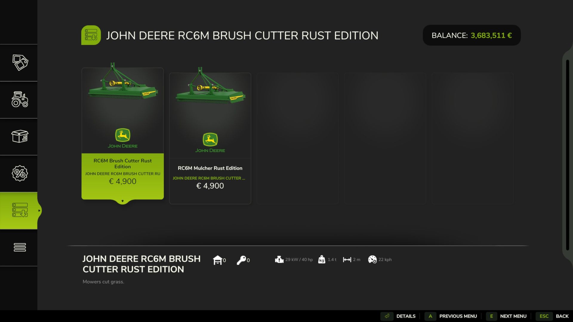 John Deere RC6M édition rouille