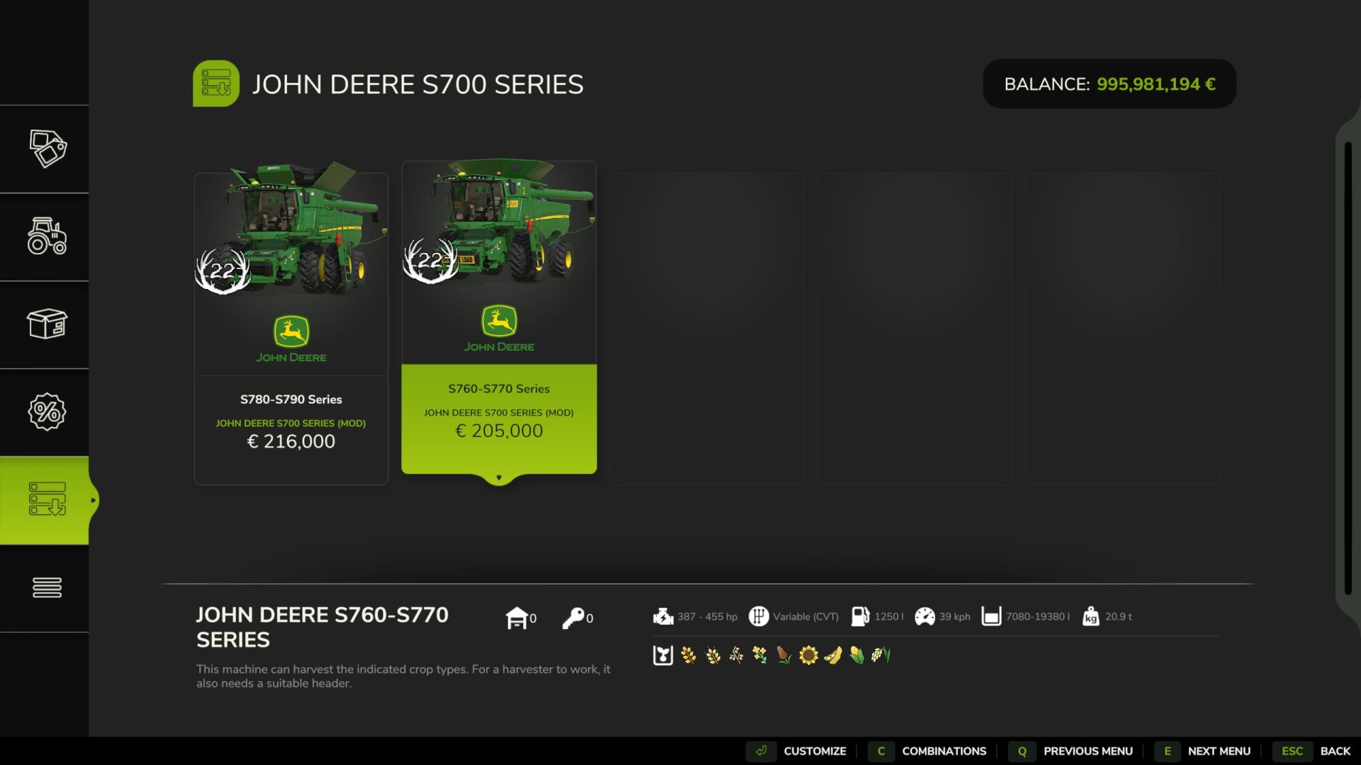 John Deere S700 [A22 Edit]