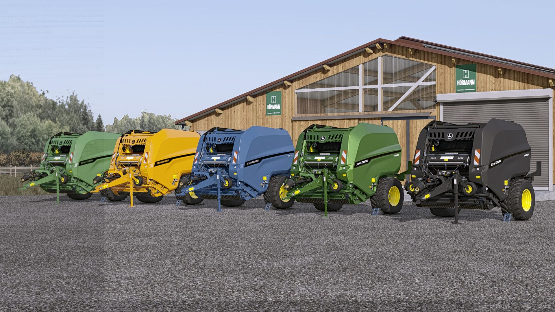John Deere V452R w wielu kolorach