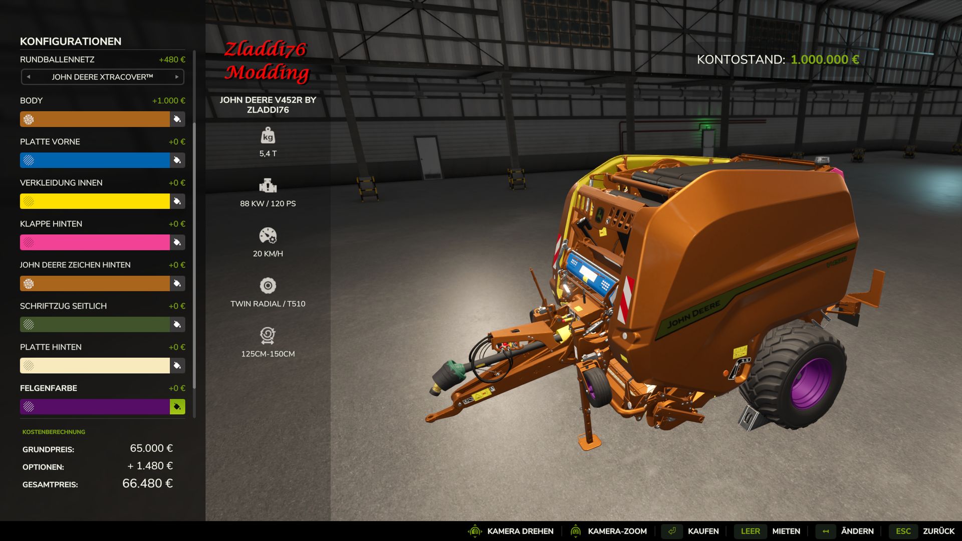 John Deere V452RE