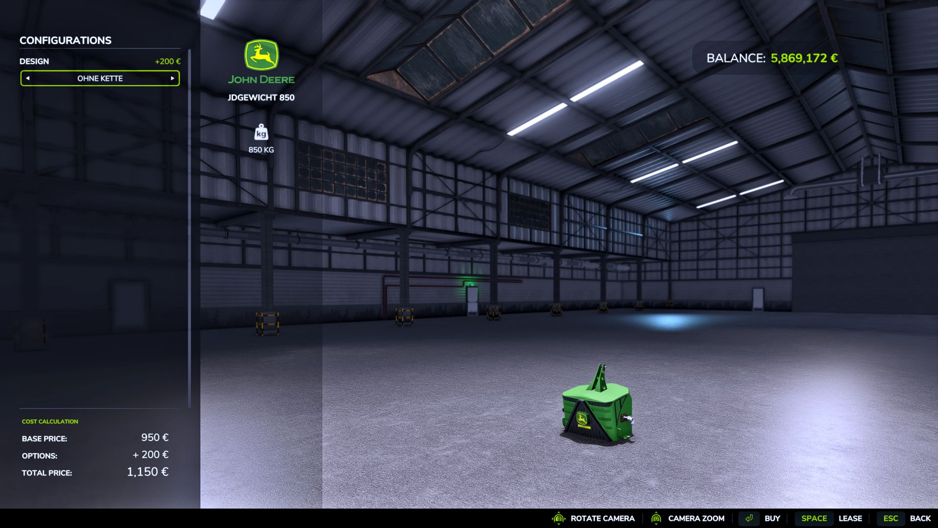John Deere Gewicht