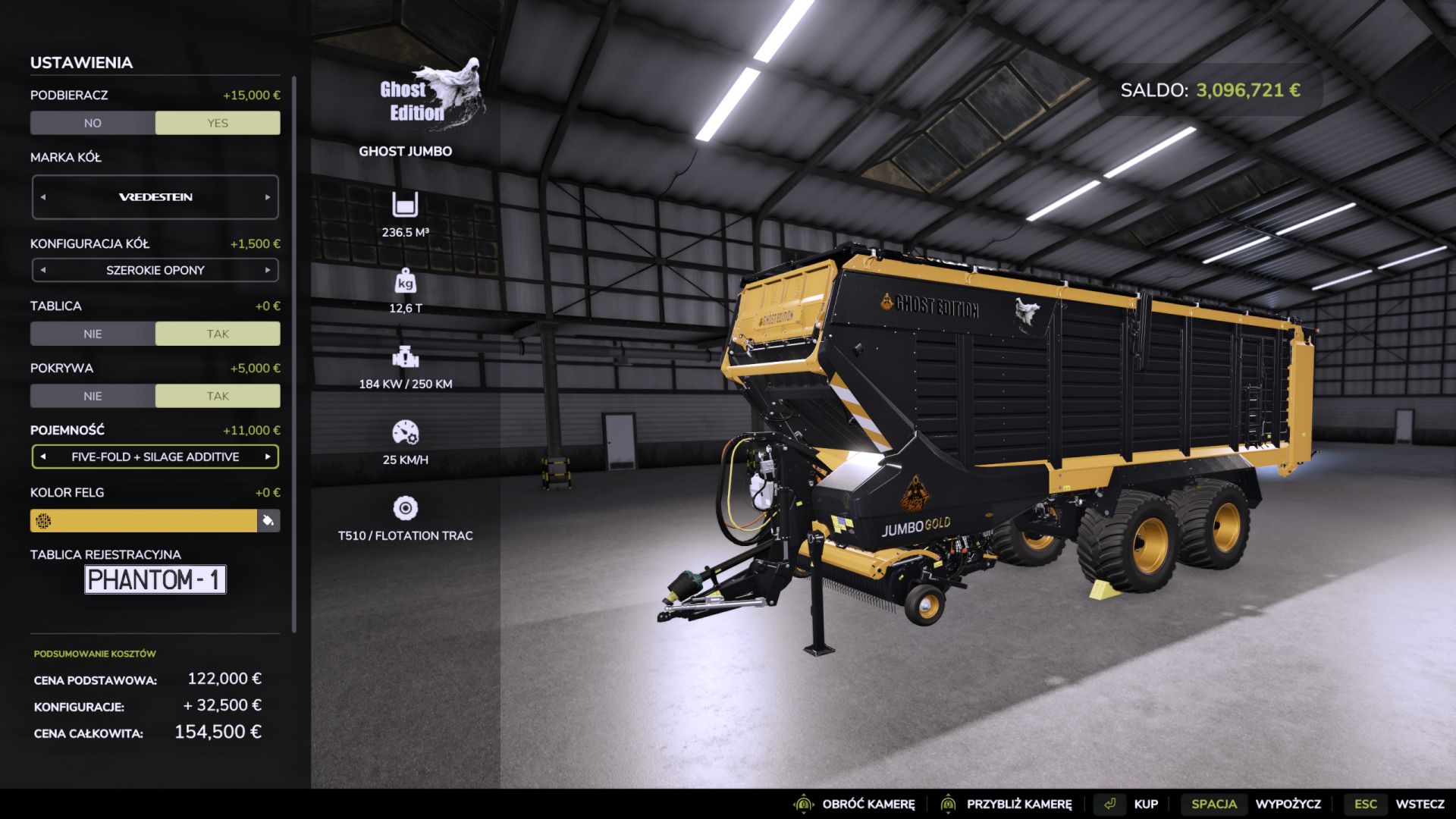 Jumbo Gold Variable Size m3 Ghost Edition