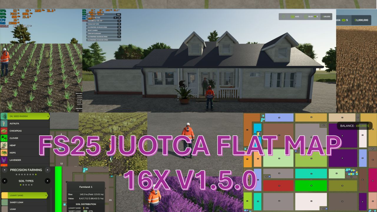 Juotca Flat Map 16X