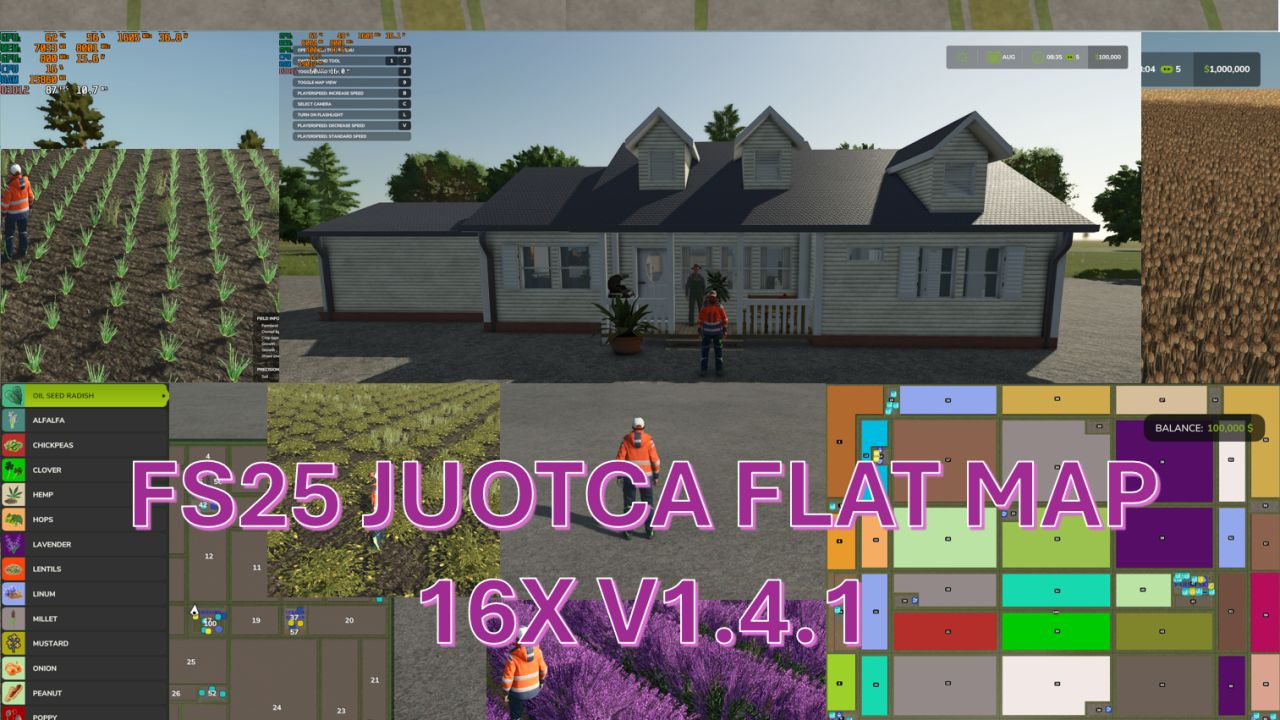 Juotca Flat Map 16X