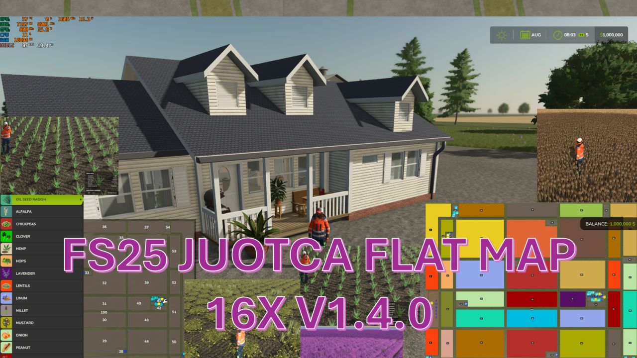 Juotca Flat Map 16X