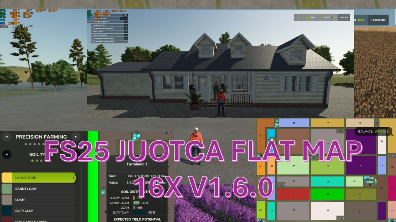 Juotca Flat Map 16X