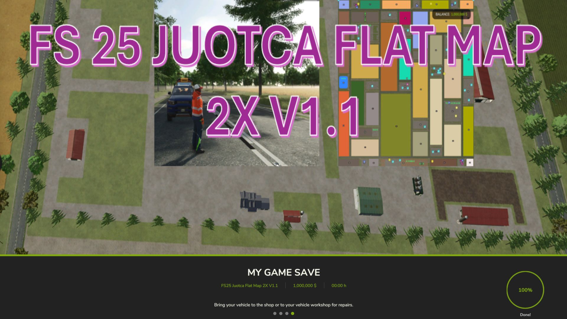 Juotca Flat Map 2X