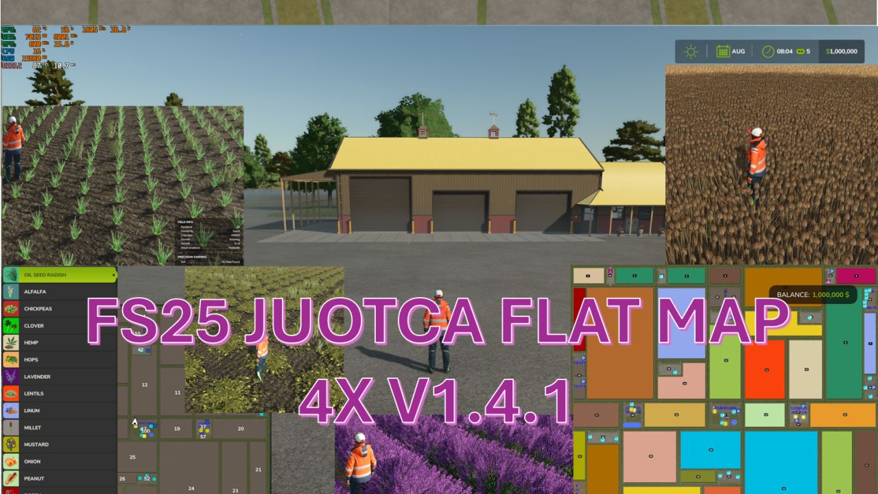 Juotca Flat Map 4X