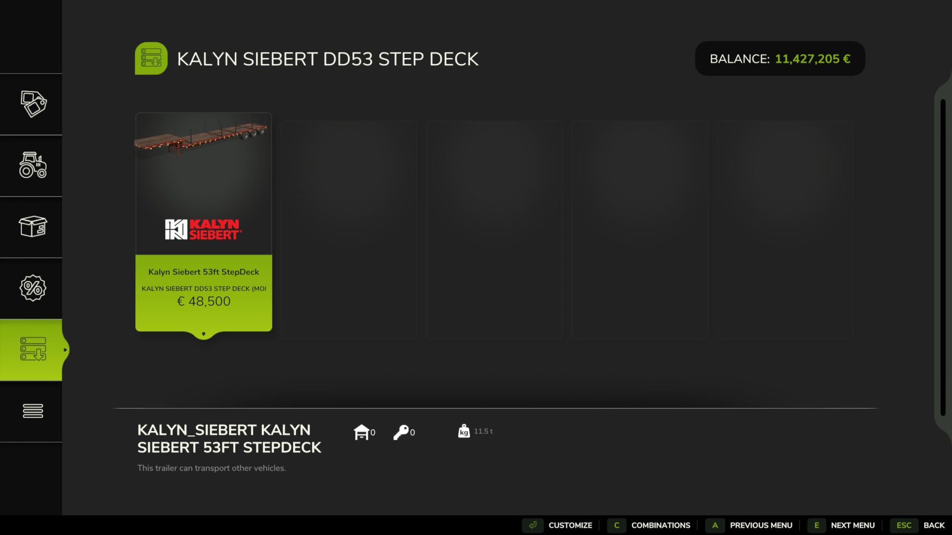 Kalyn Siebert 53ft stepdeck