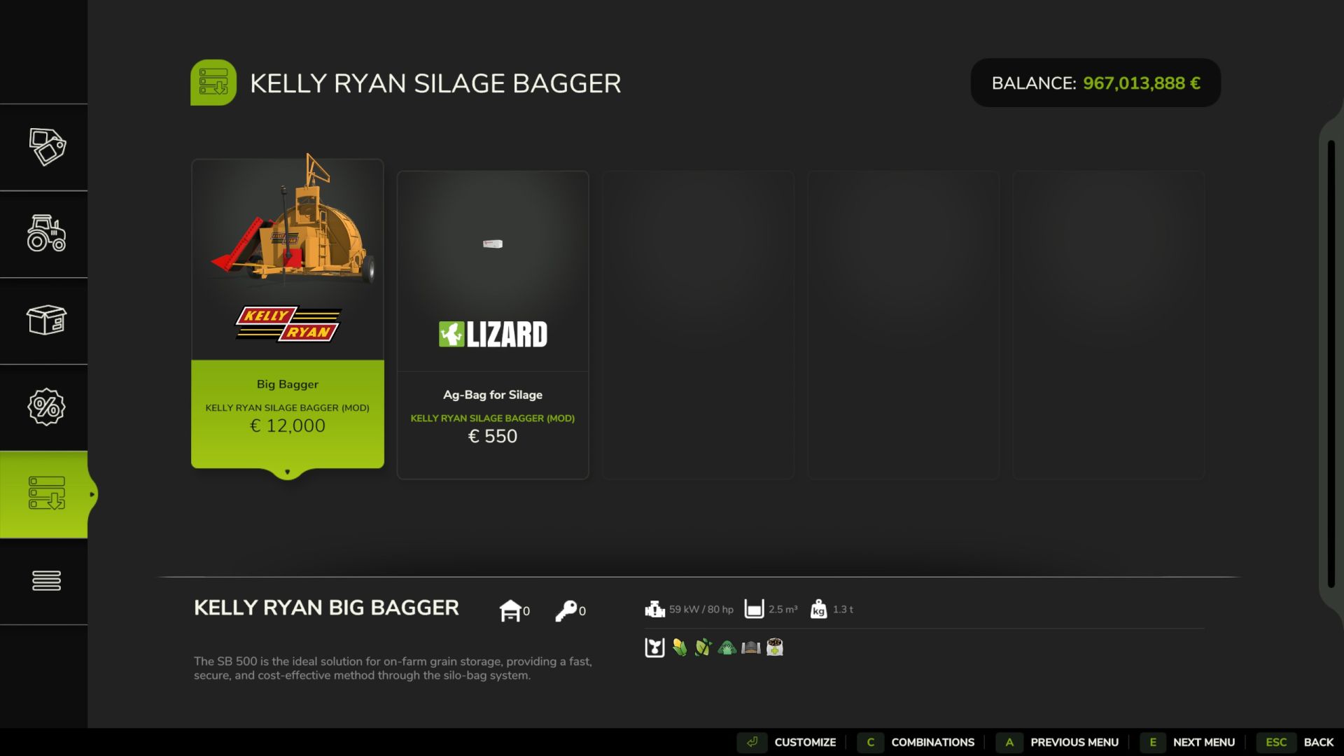 Kelly Ryan Silage Bagger