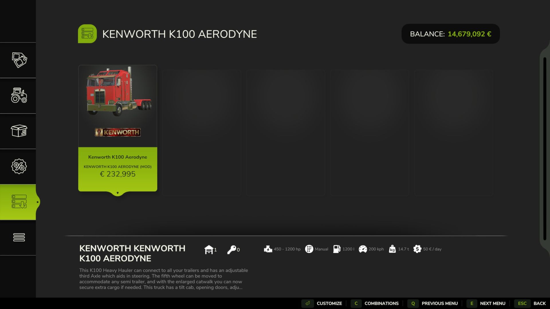 Kenworth K100 Aerodyne