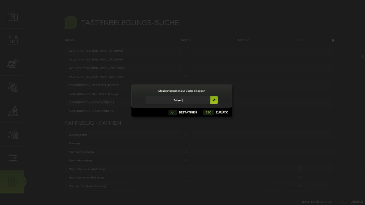 Toetsbinding zoeken