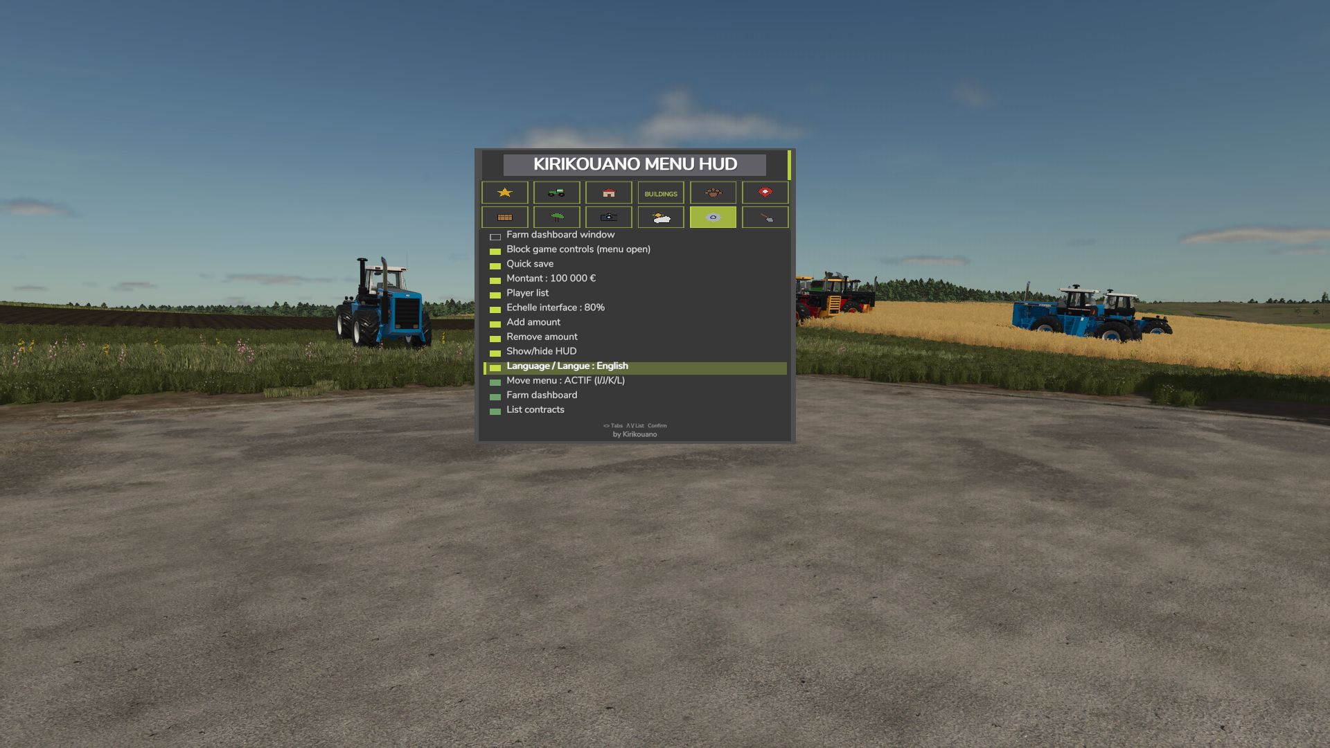 Kirikouano Menu HUD